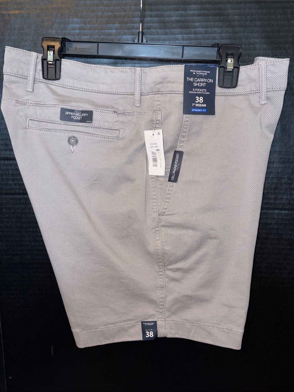 Roundtree & Yorke Light Gray Men's Flat Front Shorts